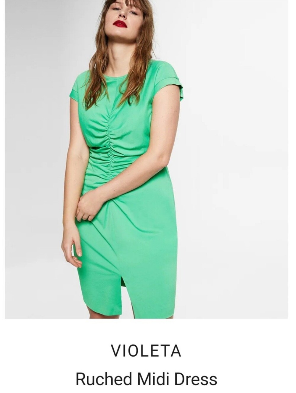 Violeta Cap-Sleeve Ruched Mini Dress